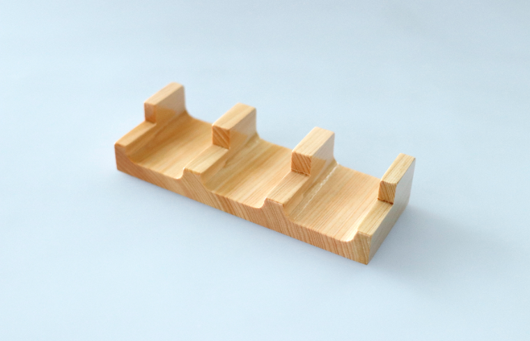 Authentic Japanese Hand Roll Stand – 3 Slot Wooden Temaki Display
