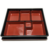 Lacquered Bento Box Hegime Shokado Black Shaku 1-Sun ABS