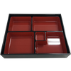 Lacquered Bento Box Hegime Shokado Black Shaku 1-Sun ABS