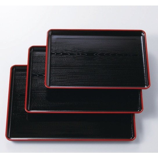 Rectangular Nagate-Bon Tray Kiri-Mokume
