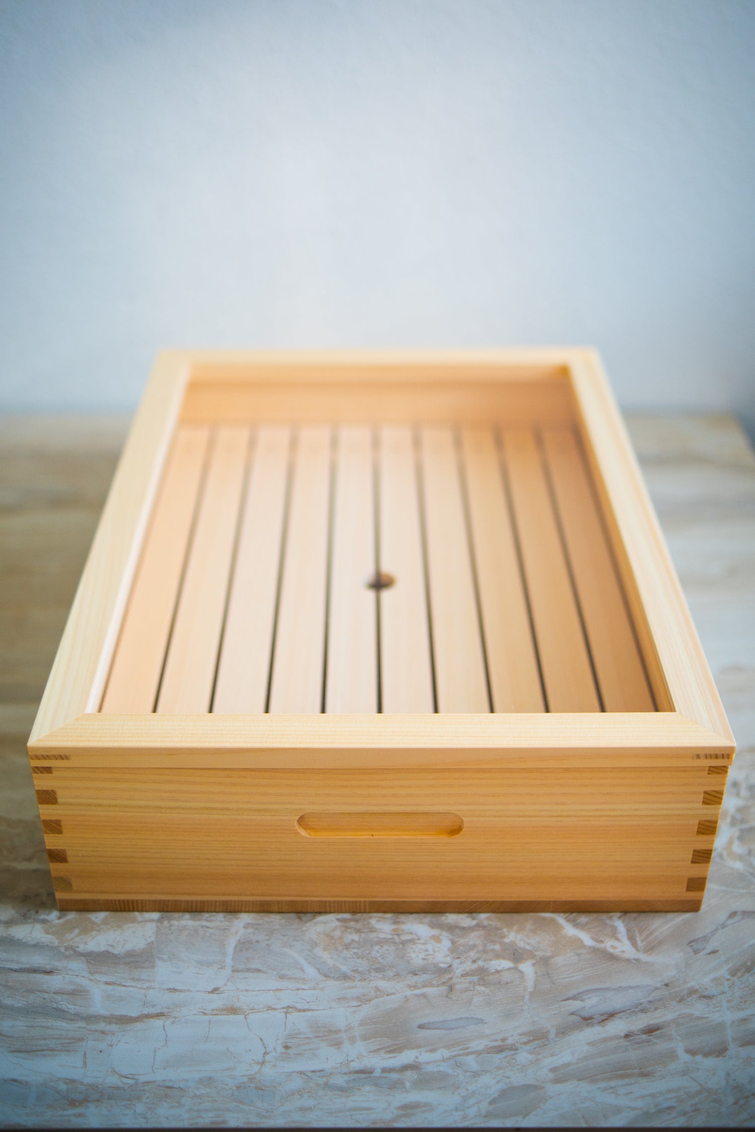 Food Display Case with Acrylic Lid and Drain Board Base