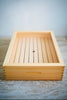 Food Display Case with Acrylic Lid and Drain Board Base