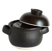Ceramic Rice Pot - Earthenware "Kuro Shizuku"