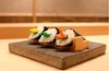 Authentic Japanese Hand Roll Stand – 3 Slot Wooden Temaki Display