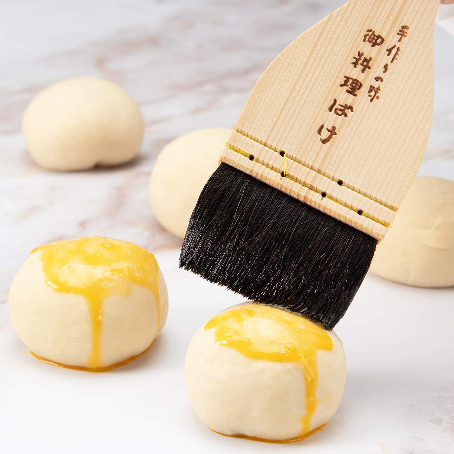 EBM White Goat Hair Cooking Brush - Globalkitchen Japan