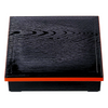 Lacquered Bento Box Mokume Shokado Black 8.5-Sun ABS