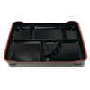 Lacquered Two-tone Teishoku Platter Black ABS