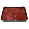 Lacquered Two-tone Teishoku Platter Red ABS